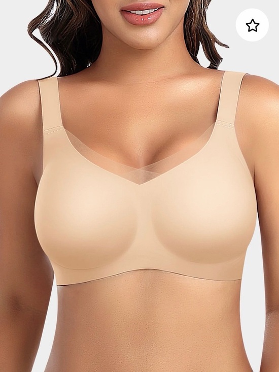 Werena Other - Werena V-Net Mesh Front Wireless Bra Comfort Bra 2XL NEW Beige Nude Pullover